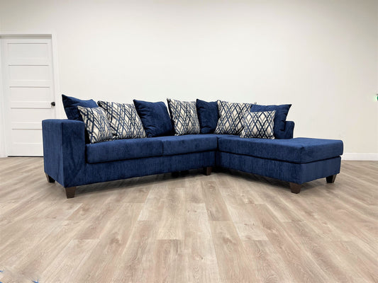 110 Blue Fabric Sectional