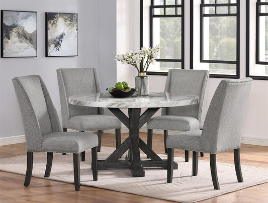 5pcs Faux Marble Dining Set