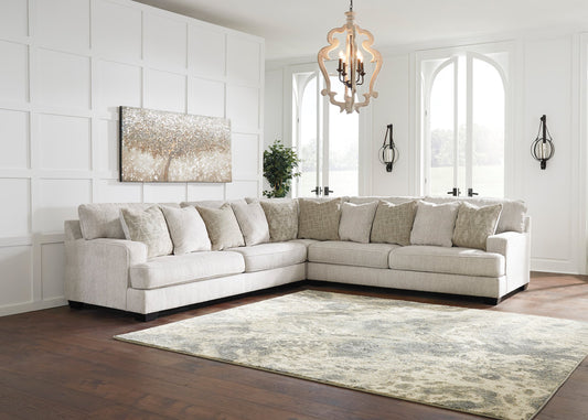 Ashley 19604 Oversized Beige Fabric Sectional (included pillows)