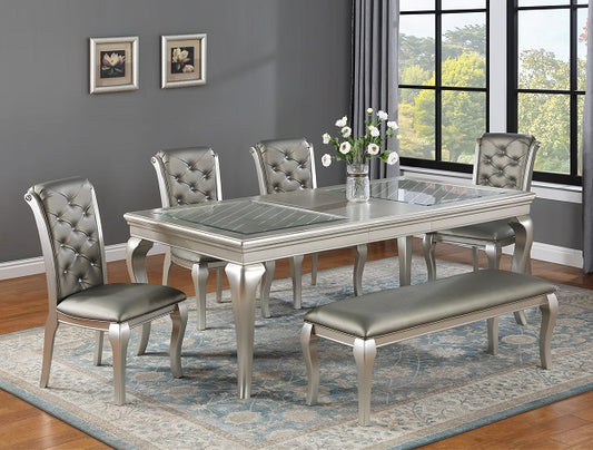 6pcs Warm Silver Dining Set