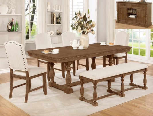 Rustic Wood Dining Set (Multiple Setups)