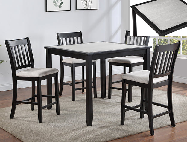 5pcs Counter Height Wood Dining Set