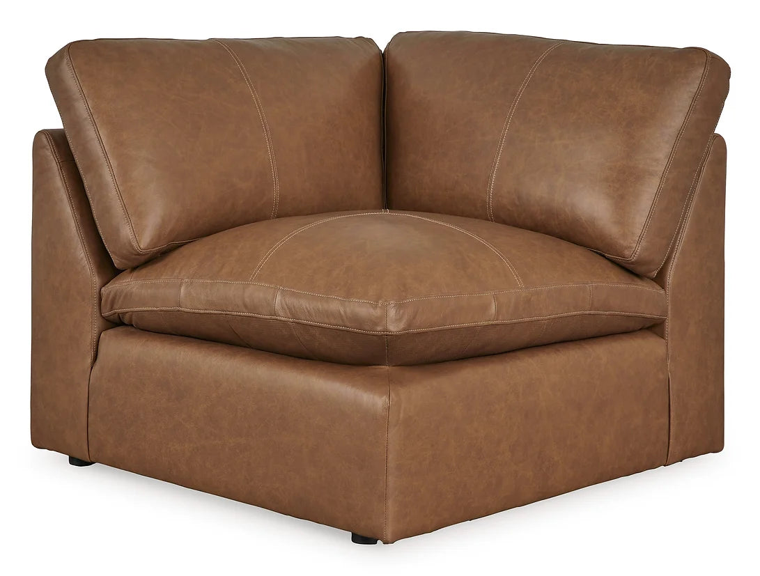 Emilia Caramel Genuine Leather Sectional