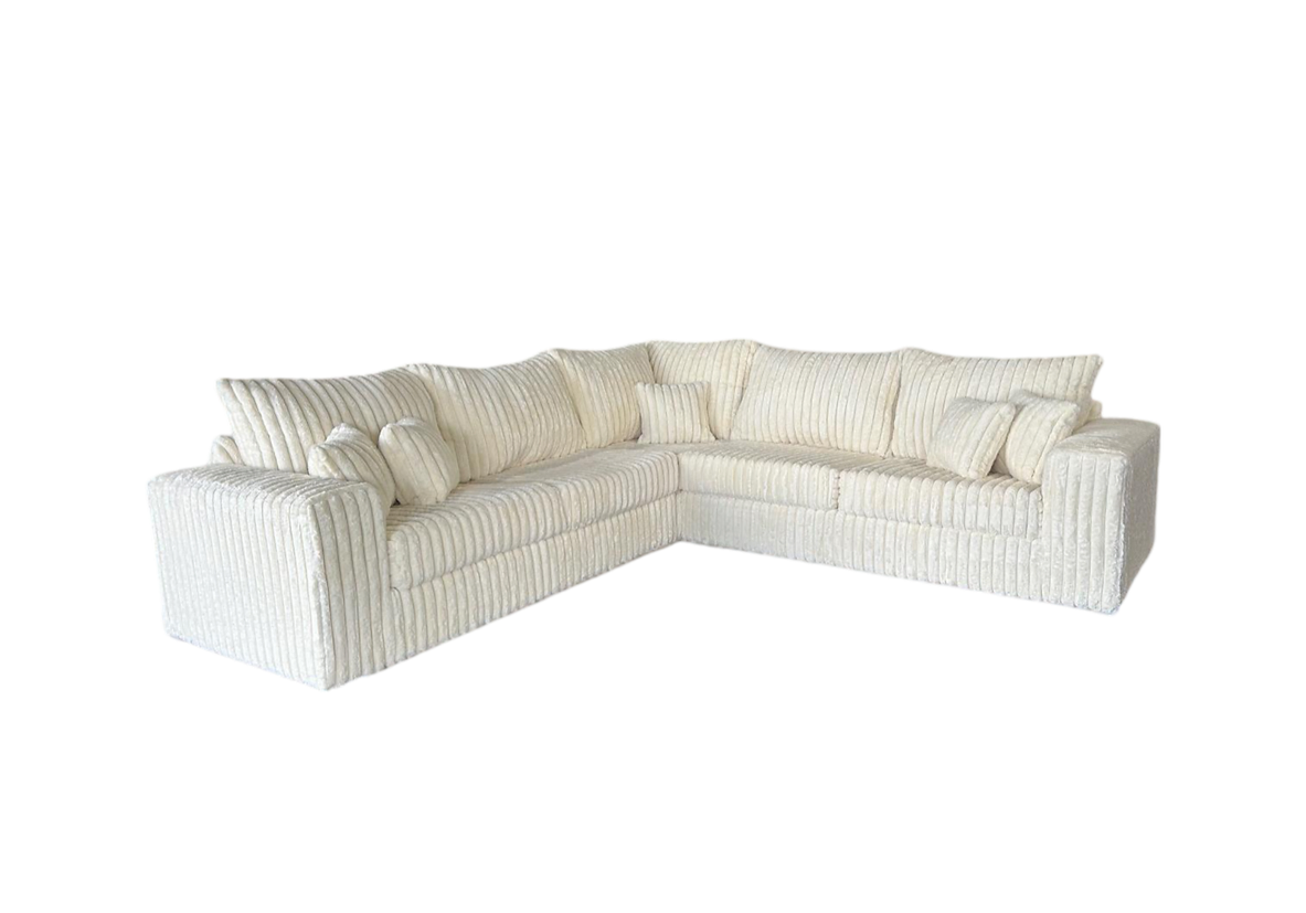 Noah Ivory Thick Corduroy Oversized Sectional