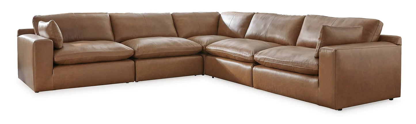 Emilia Caramel Genuine Leather Sectional