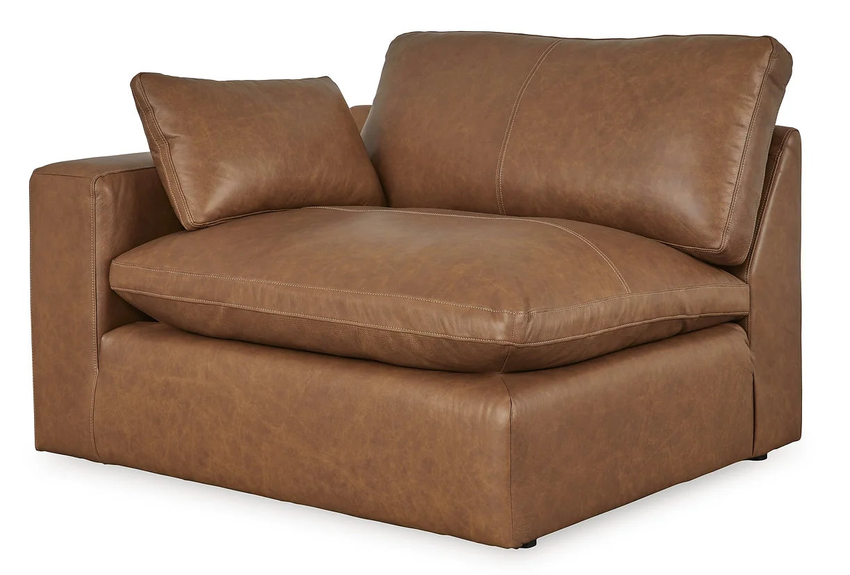 Emilia Caramel Genuine Leather Sectional