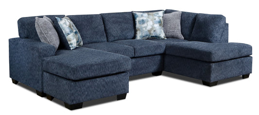 4010 Charcoal Fabric Sectional