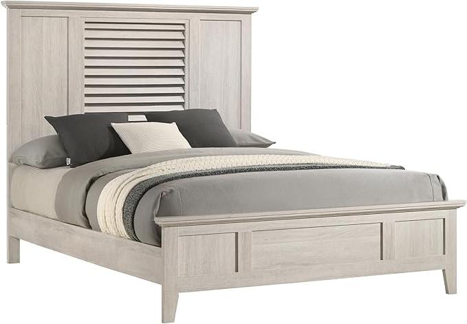 5pcs Sarter Cream Solid Wood Bedroom Set