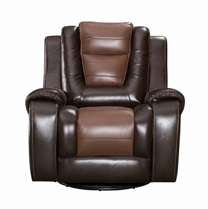 3pcs Jordan Two Tone Leather Gel Reclining Sofa Set