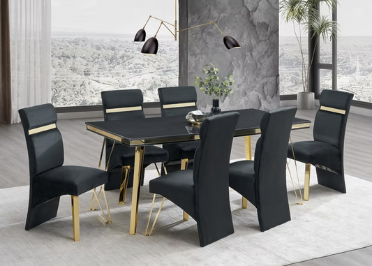 7pcs D9050 Midnight Dining Set