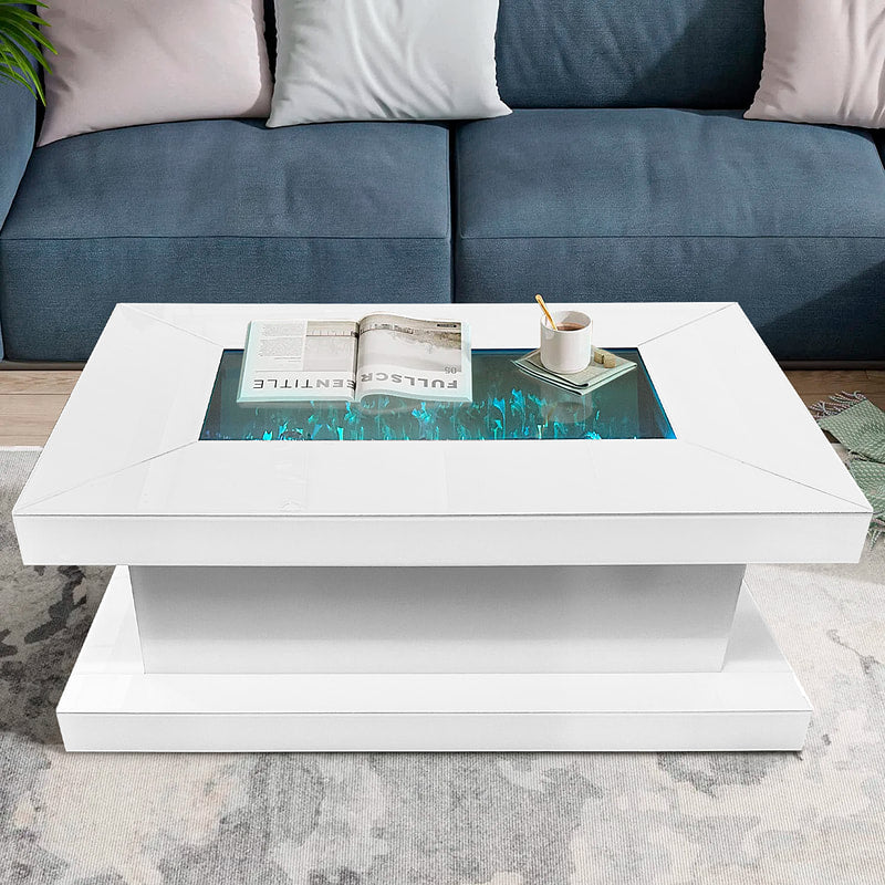 White Electric Coffee Table