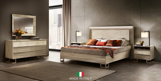 5pcs Luce Luxury Cream Italian Bedroom Set