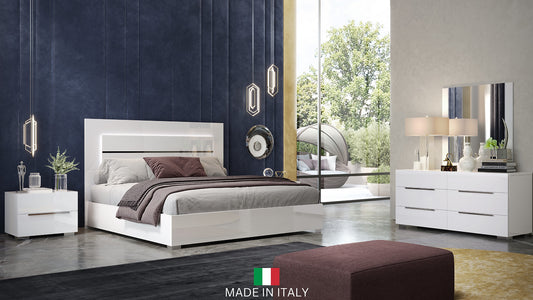 5pcs Premium White Italian Bedroom Set