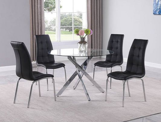 5pcs Glass Top Dining Set