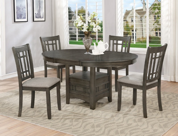 5pcs Round Wood Counte Height Dining Set ( Multiple Colors)