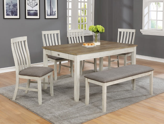 6pcs Wood Dining Set (Multiple Colors)