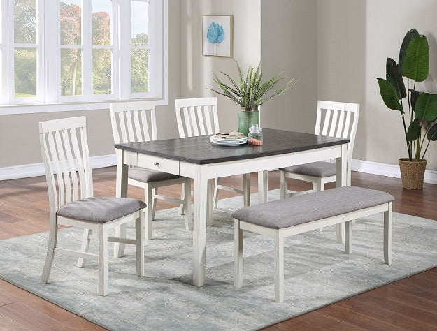 6pcs Wood Dining Set (Multiple Colors)