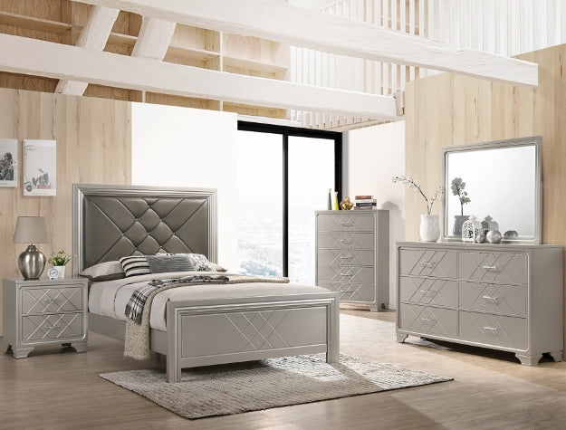 5pcs Warm Silver Bedroom Set (Multiple Sets)