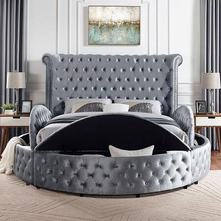 Round deals storage bed