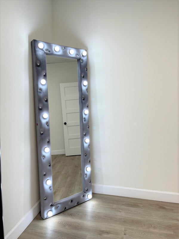 Velvet Floor Mirror (Multiple Colors)