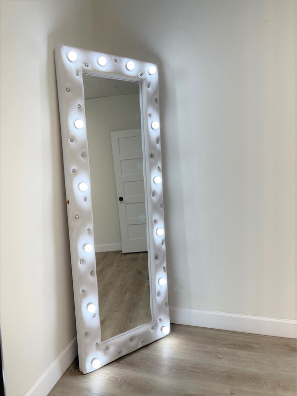 Velvet Floor Mirror (Multiple Colors)